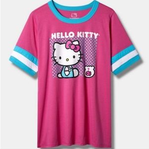 NWT Torrid Hello Kitty Classic Fit Cotton Ringer Tee Size 2